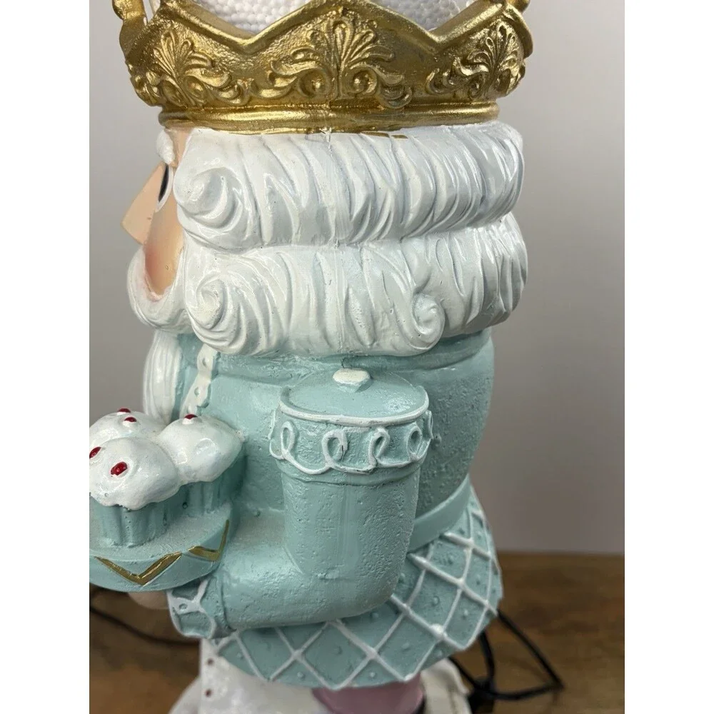 Cupcakes & Cashmere  18” Nutcracker Light Up Snow Globe  Musical Christmas Mint